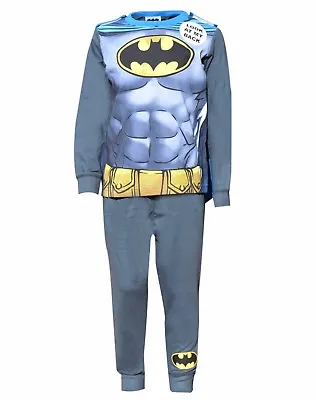 Buy Boys Batman Costume Novelty Pyjamas With Cape Batman Cotton Pyjama Age 2--8 Yrs • 7.50£