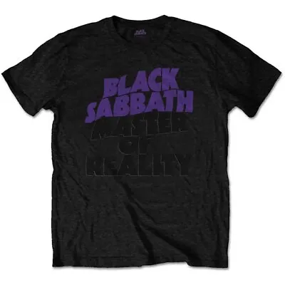 Buy Official Black Sabbath Master Of Reality Album Back Print Mens Black Tee Shirt • 14.50£