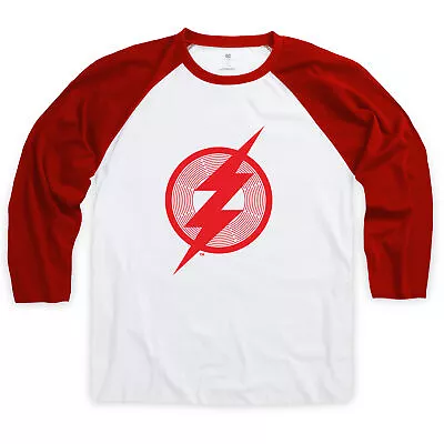 Buy Official The Flash Baseball T-Shirt Print Crew Neck 3/4 Sleeve Cotton Tee Top • 32.95£