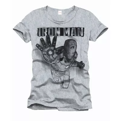 Buy Iron Man Drawing Official Marvel T-shirt Grey Large New • 11.99£