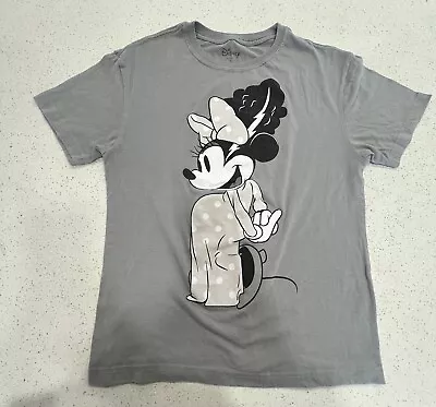 Buy Disney Minnie Mouse Bride Of Frankenstein Gray T Shirt H Halloween Medium • 3.77£