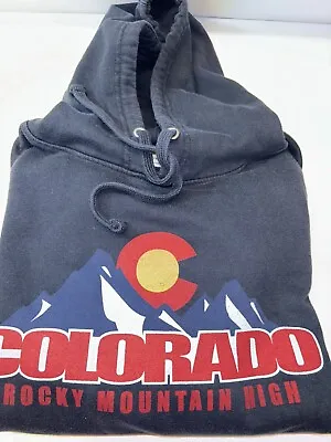 Buy Vintage The Rock Colorado Rocky Mountain High Hoodie Sweatshirt Sz L • 12.30£