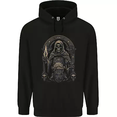 Buy Gothic Grim Reaper Goth Heavy Metal Skull 7 Mens 80% Cotton Hoodie • 21.99£