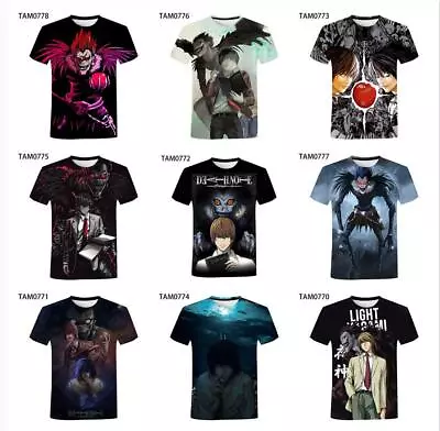 Buy Kid's Death Note Ryuuku Short Sleeve T Shirt Moisture Wicking Basic Summer Tops • 10.99£