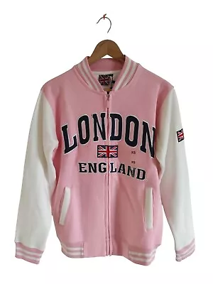 Buy Baseball Jacket Pink White Girls Size Xs • 15£
