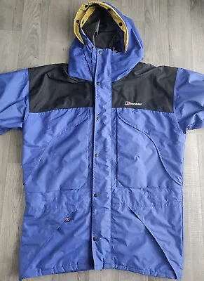 Buy BERGHAUS Mera Peak Goretex Jacket Mens Large L Waterproof Hooded Rain Coat Blue • 75£