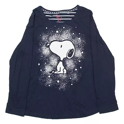 Buy PEANUTS Snoopy Womens T-Shirt Blue Long Sleeve S • 13.99£