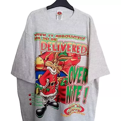 Buy Vintage Looney Tunes Wile E Coyote Christmas T-Shirt Single Stitch Large • 39.95£