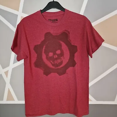 Buy Men's Gears Of War 1 Red T-Shirt Medium Video Game Promo Gamer Nerd Crimson COGS • 29.99£