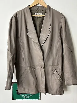 Buy Leather Light Tan Jacket Made In Britain Leather Concessionaires Size Large • 25.99£