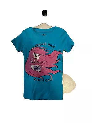 Buy Disney My Little Mermaid Ariel T-shirt NWOT Age 3-4 Turquoise Cotton • 5£
