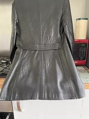 Buy Womens Vintageblack Leather Jacket Size 10 • 50£
