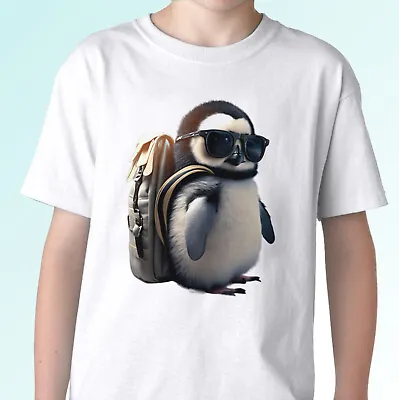 Buy Penguin White T Shirt Animal Tee Funny Fantasy Top Mens Womens Kids Baby Sizes • 9.99£