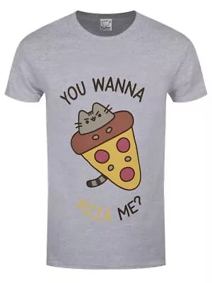 Buy Pusheen T-shirt Wanna Pizza Me Heather Men's Grey • 14.99£