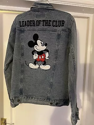 Buy Disney Store Mickey Leader Of The Club Denim Jacket Adults Size L • 35£