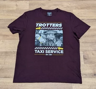 Buy Only Fools & Horses Del Boy Trotters Burgundy Graphic Print Mens T-Shirt Large  • 9.95£