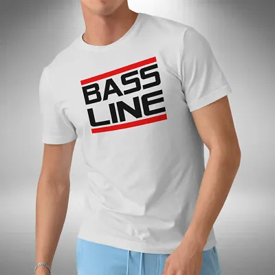 Buy Bassline Men's T-Shirt RUN DMC Inspired House Music Bass Guitar Dj Producer • 12.49£