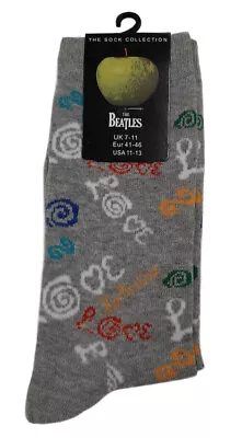 Buy The Beatles Love Grey Socks One Size UK 7-11 OFFICIAL • 6.79£