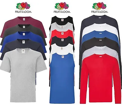 Buy Fruit Of The Loom T-Shirt Vest  Mens Womens Unisex Long Sleeve S - 5XL • 4.75£