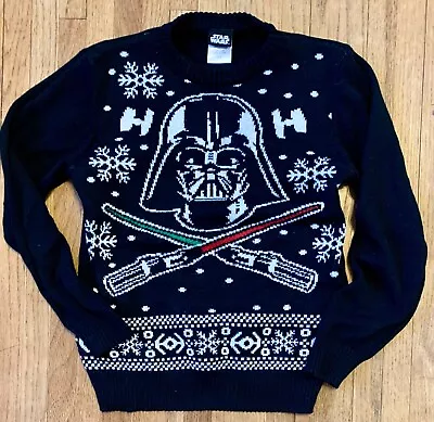 Buy Star Wars Darth Vader Holiday Pullover Sweater Child Size 8 Long Sleeves • 7.87£