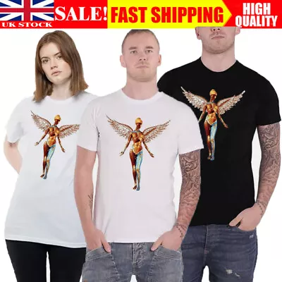 Buy Nirvana T-Shirt Angelic In Utero Band Official Black Soft Breathable UK • 11.49£