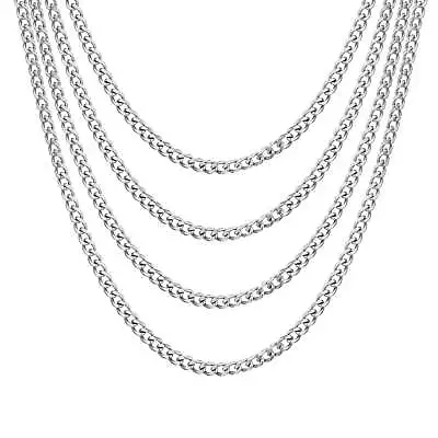 Buy Men's 6mm Stainless Steel 18-24 Inch Cuban Curb Chain Necklace • 9.99£