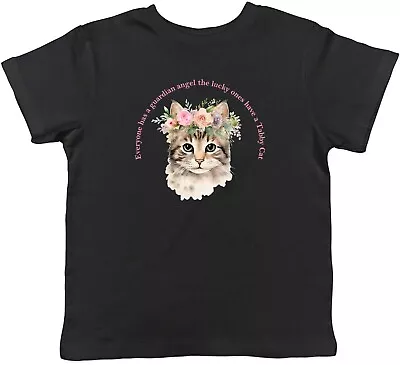 Buy Guardian Angel Kids T-Shirt Lucky Ones Have A Tabb Cat Childrens Boys Girls Gift • 5.99£