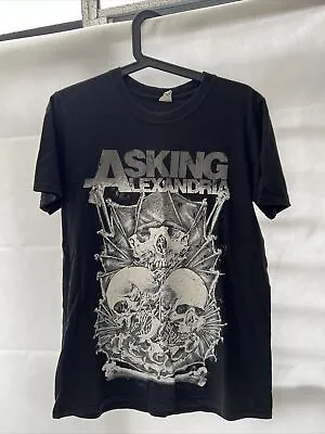 Buy Asking Alexandria Concert Tour T-Shirt 3 Skulls Black Size Medium 2013 • 14.99£