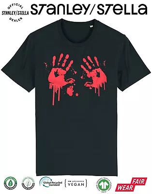 Buy Blood Stained Hands HALLOWEEN T-Shirt Mens Funny Horror Costume Fancy Dress Gift • 8.99£