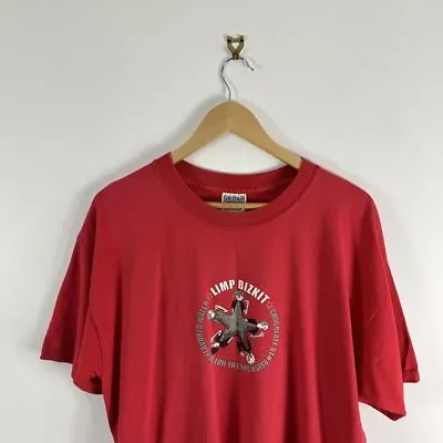 Buy Men’s Vintage Limp Bizkit 2000's Nu Metal Graphic Red XL T-Shirt • 100£