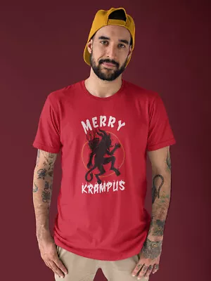 Buy Merry Krampus T-shirt Men's -SmartPrintsInk Designs • 16.37£