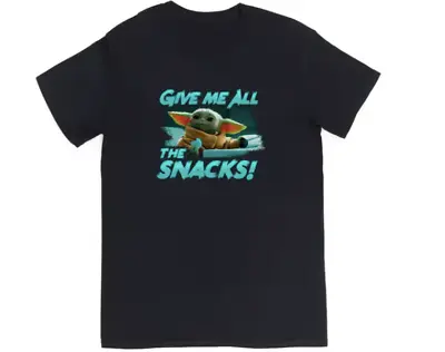 Buy Grogu Give Me All The Snacks T-Shirt For Adults, Star Wars LARGE • 14£