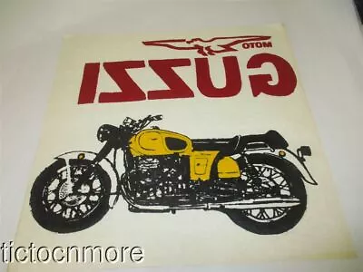 Buy Vintage Motorcycle Moto Guzzi Iron On Decal Tshirt Transfer Large Nos Original • 14.47£