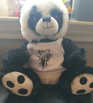 Buy Alice Cooper Exclusive Teddy Bear Plushie Panda Tshirt Black Widow Tour Merch  • 51.21£