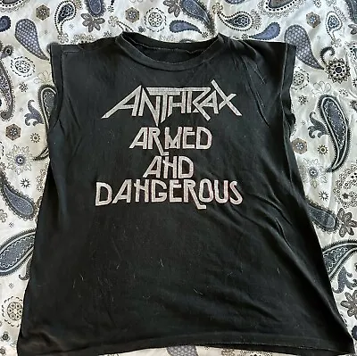 Buy Anthrax 86 Tour Shirt Metallica Exodus Slayer Megadeth Judas Priest • 52.24£