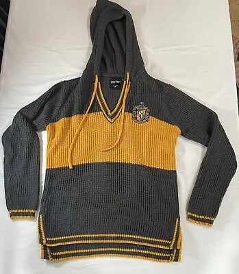 Buy Harry Potted Hufflepuff Knit Hoodie Green Yellow • 16.06£
