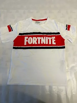Buy Fortnite - Boys T-Shirt - White + Red Gamer Short Sleeve Top - UK M - Used • 3.77£