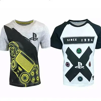 Buy PlayStation Boys Top T-Shirt Short Sleeve Kids Childrens Games Console Casual • 7.99£