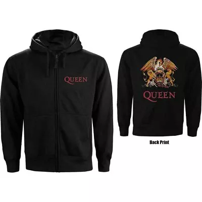 Buy Queen Classic Crest Black Official Hoodie Hooded Top • 40.32£