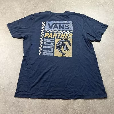 Buy Mens Vans Marvel Navy Blue Graphic Black Panther T-shirt Size XL • 18£