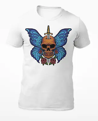 Buy Skull Face In Butterfly Wings - Men's T-Shirt - Women's T-Shirt • 9.99£