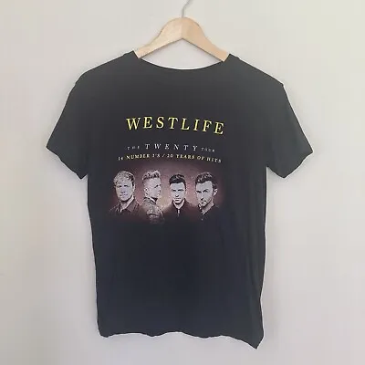 Buy Westlife The Twenty Tour T Shirt Black Size Small • 14.99£