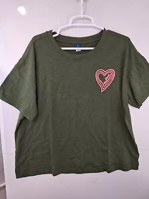 Buy Good Vibrations Old Navy Vintage Easy T-Shirt Women's XL Another Green • 16.08£