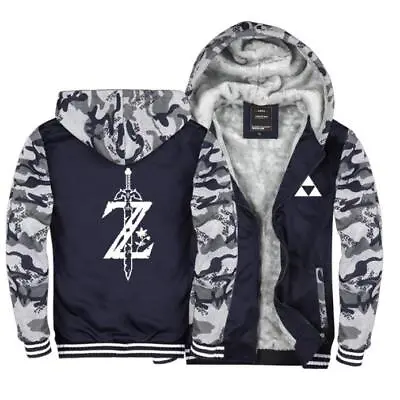 Buy Link Hoodie Winter The Legend Of Zelda Coat Thicken Zip Warm Jacket Sweatshirt • 30.39£