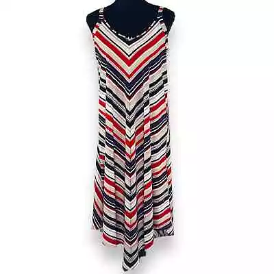 Buy Alchemy Thread Wmns Sleeveless Stretch Asymmetrical Hem Dress Size M Multicolor • 18.29£
