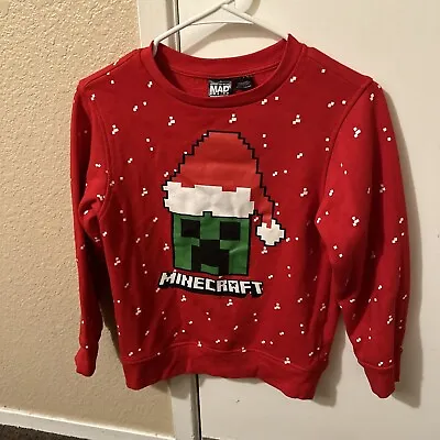 Buy MINECRAFT Christmas Shirt Boys Size M Holiday Sweatshirt Sweater Girls • 15.75£