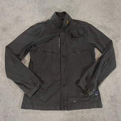 Buy G-Star Overshirt Jacket Mens Large Grey Hatch Military Shacket Army Denim Shirt • 34.97£