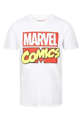 Buy Marvel Mens T-Shirt Comics Graphic Cotton White Tee Short Sleeve Crew Collar Top • 12.95£