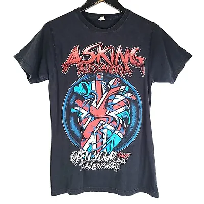 Buy Asking Alexandria Shirt Medium Black Open Your Heart And Mind Tour Merch Tee • 10.50£