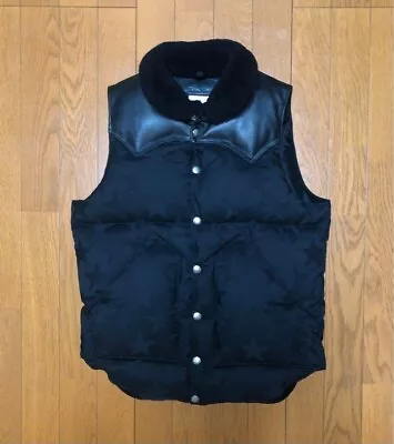 Buy WACKO MARIA × ROCKY MOUNTAIN Star Leather Wool Down Vest Jacket Men 36 Japan • 354.64£
